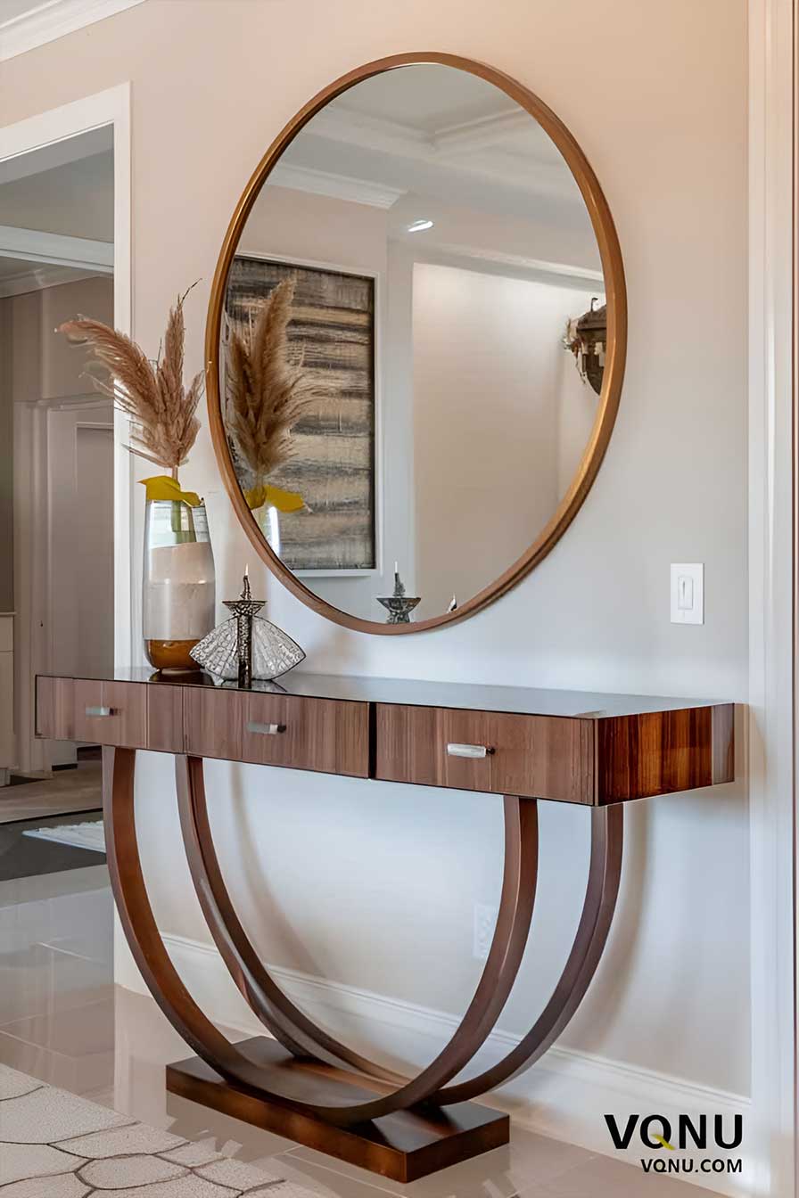 Contemporary Wood Console Table