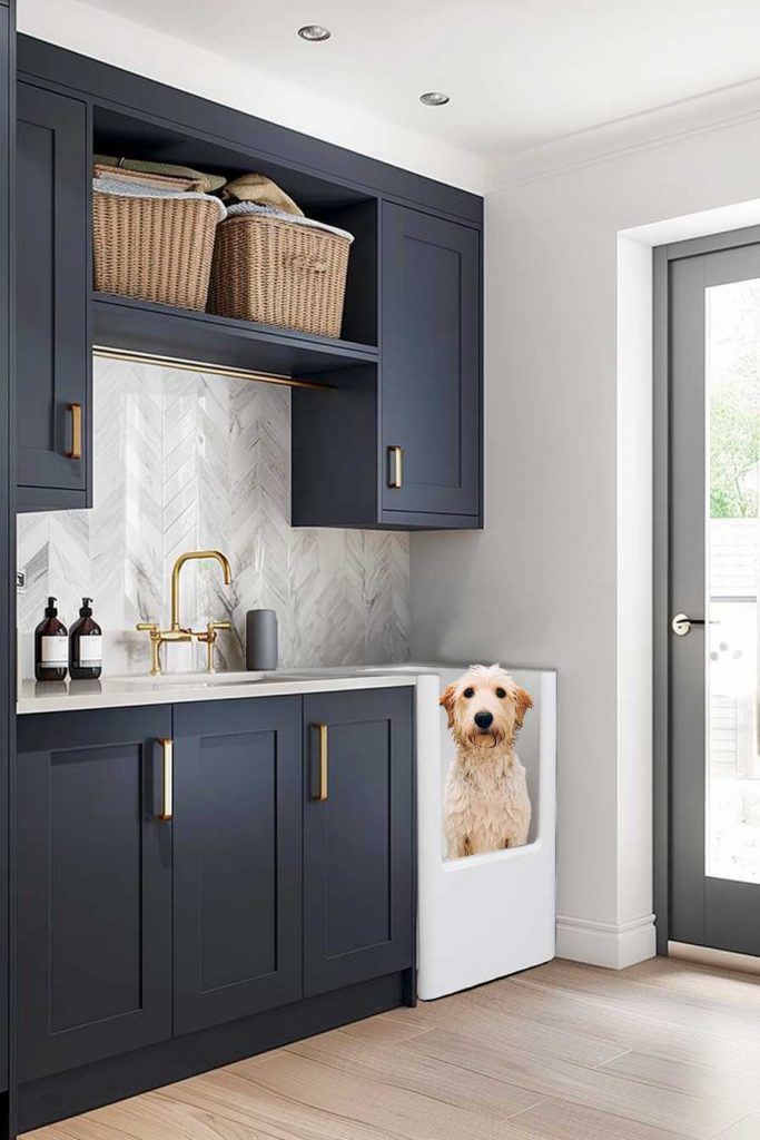 Utility Room With Pet Shower